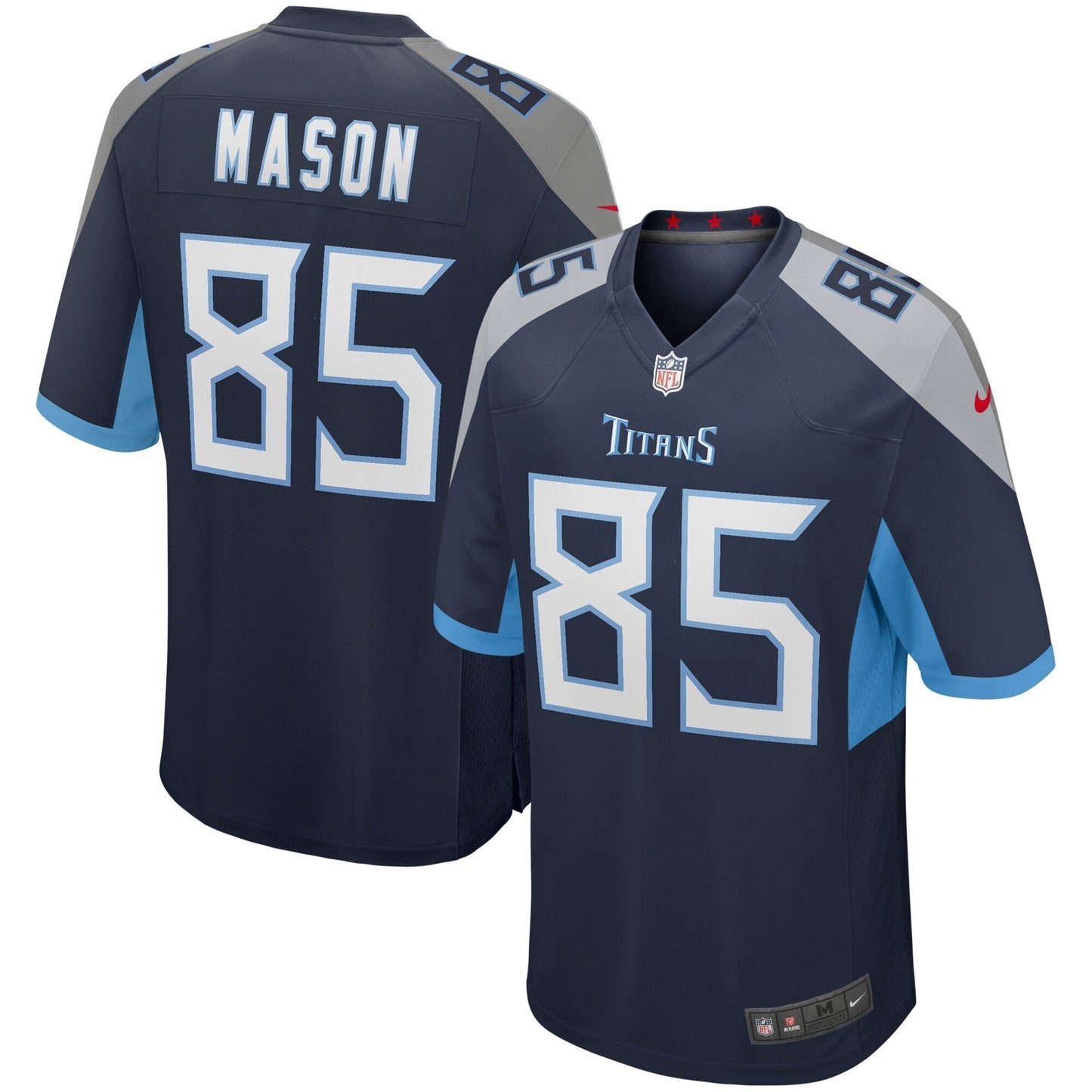 Derrick Mason Tennessee Titans  Game Retired   Jersey - Navy