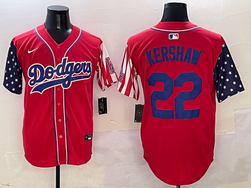 Men's Los Angeles Dodgers Clayton Kershaw Red Player Jersey