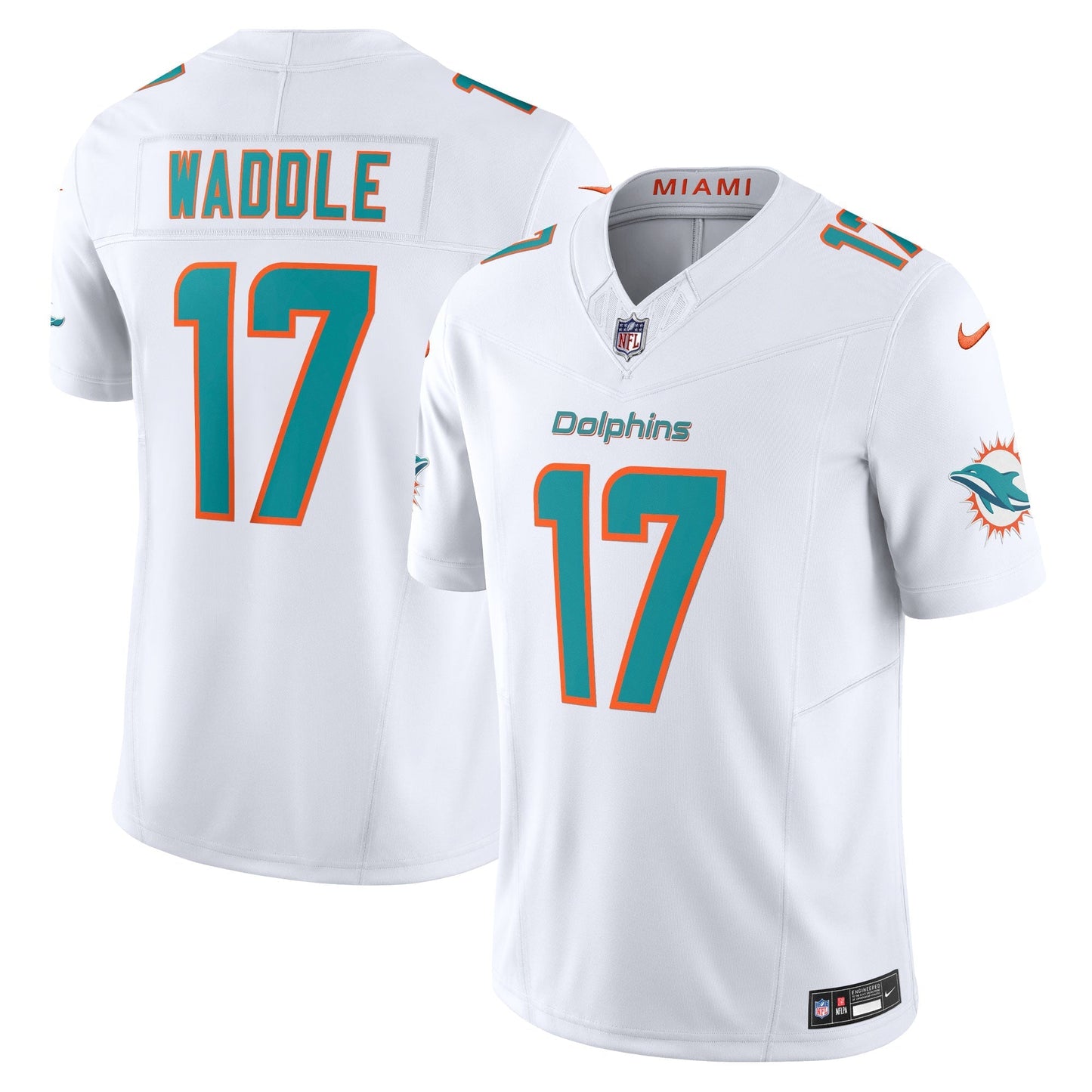 Miami Dolphins Jaylen Waddle White Vapor F.U.S.E. Limited Jersey