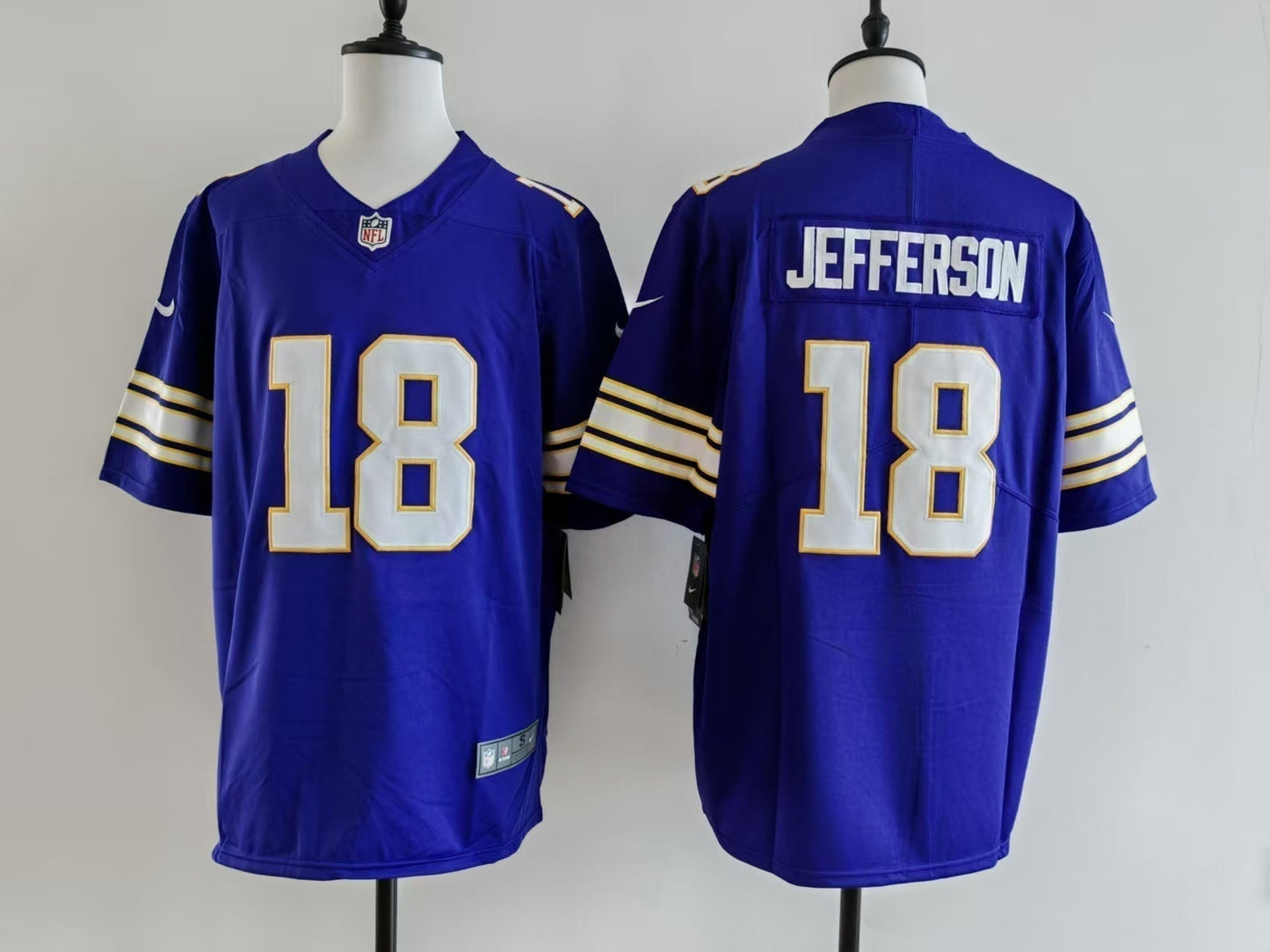 Men's Minnesota Vikings Justin Jefferson  Jersey -  Retro Purple