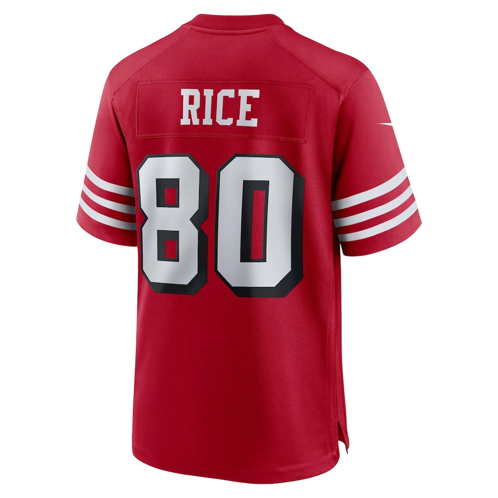 SF.49ers #80 Jerry Rice Scarlet Retired Player Alternate Game Jersey