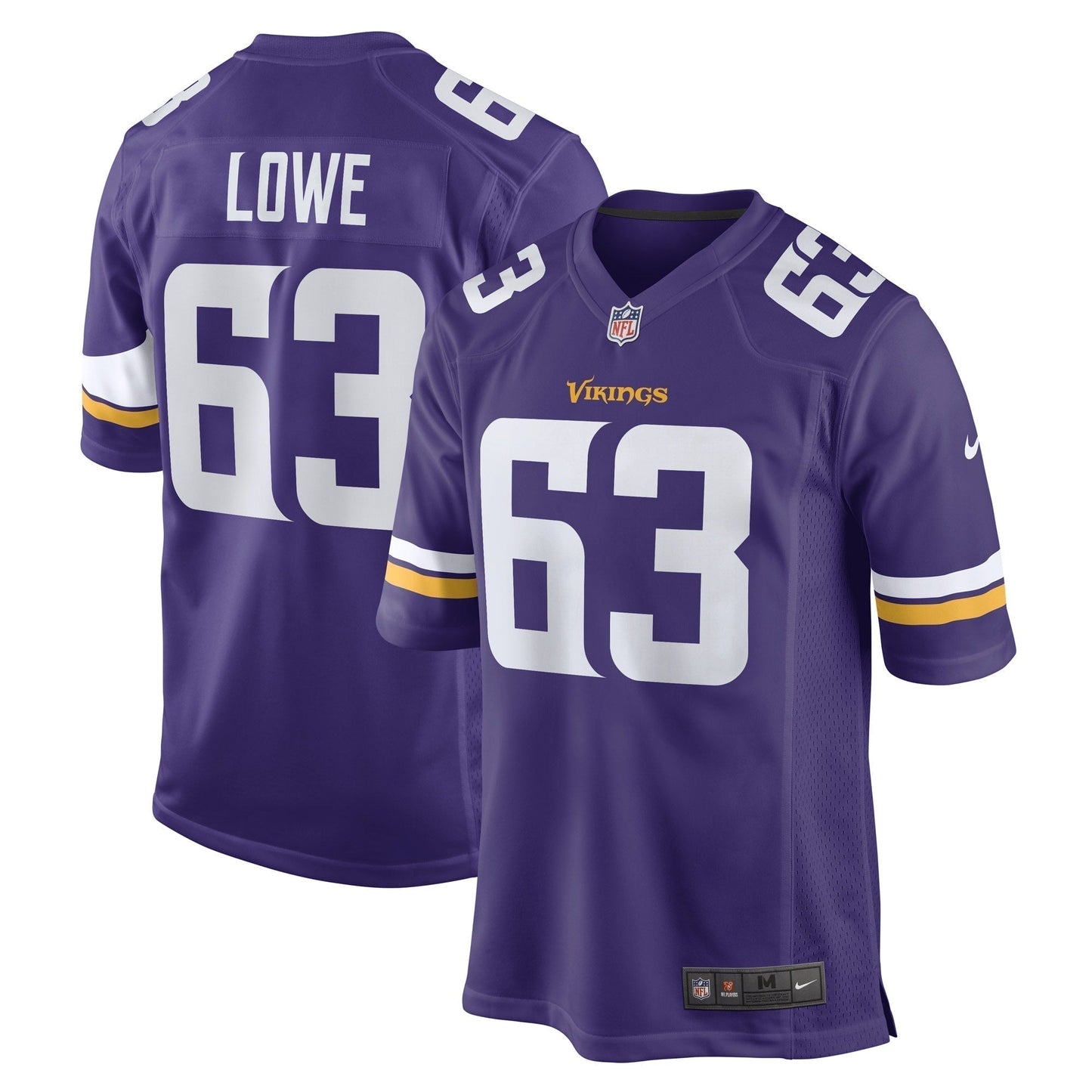 Vederian Lowe Minnesota Vikings  Game   Jersey - Purple