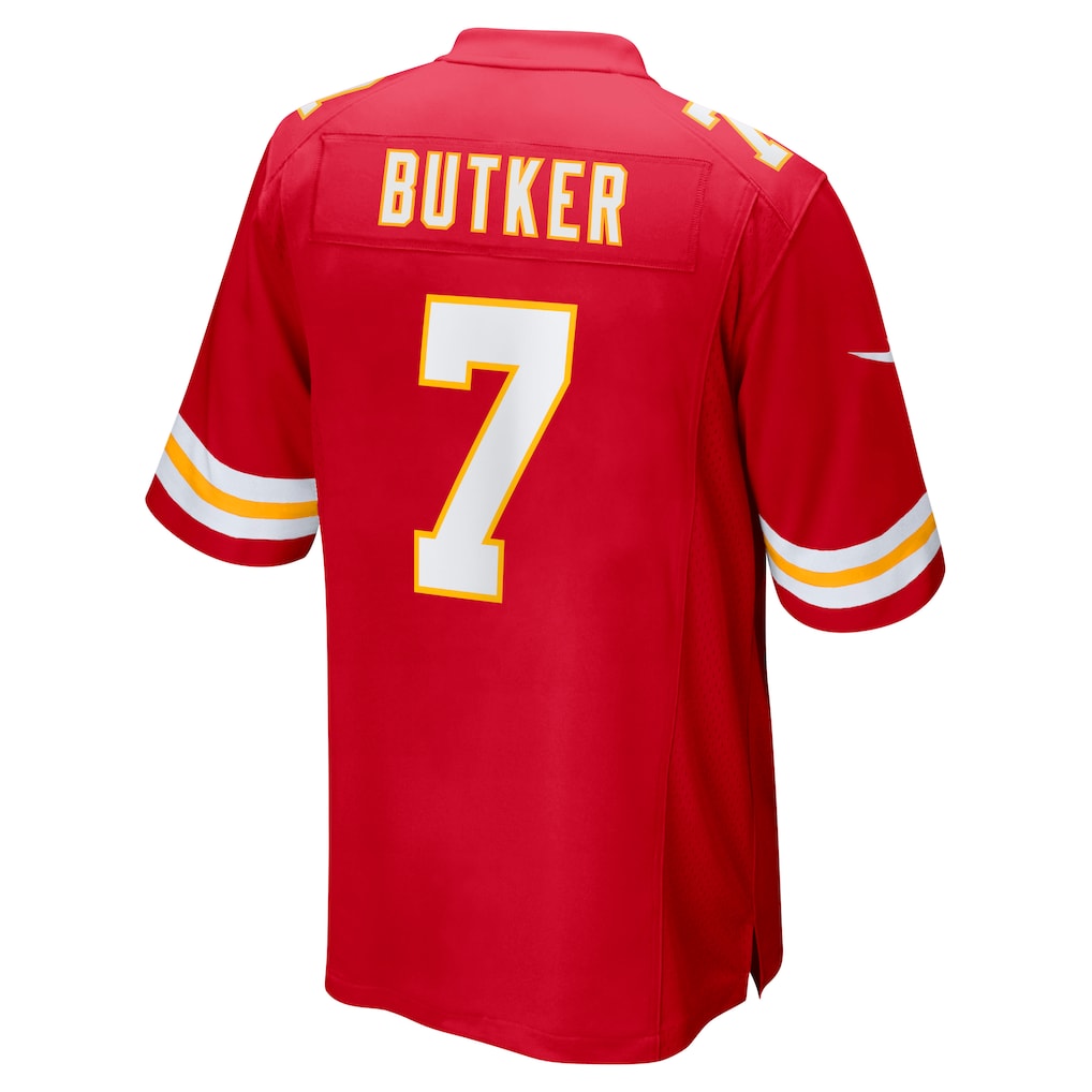 KC.Chiefs #7 Harrison Butker Red Game Jersey