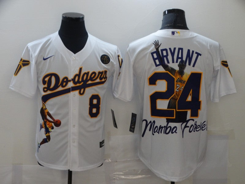 Men's Los Angeles Dodgers Kris Bryant -24 White Replica Game Jersey