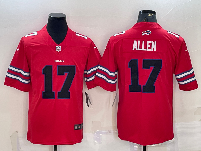 Men's Buffalo Bills Josh Allen Red Game Jersey