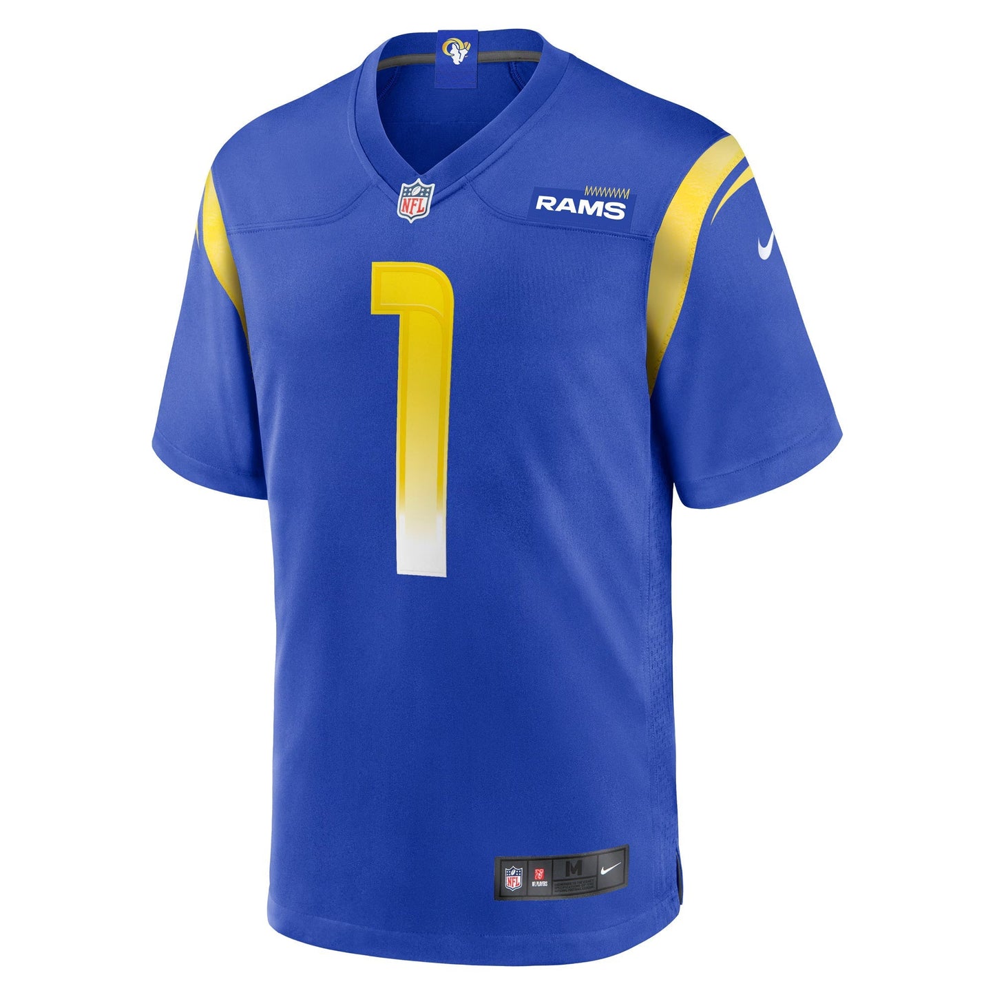 Los Angeles Rams Number 1 Groom Royal Game Jersey