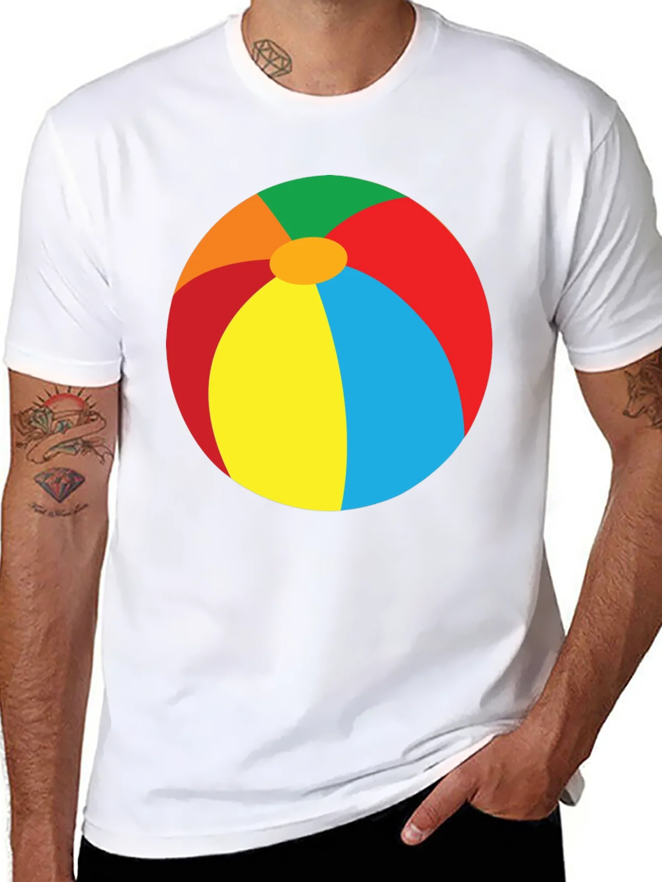 Beach Ball Graphic Tee - Summer Fun T-Shirt