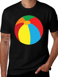Beach Ball Graphic Tee - Summer Fun T-Shirt