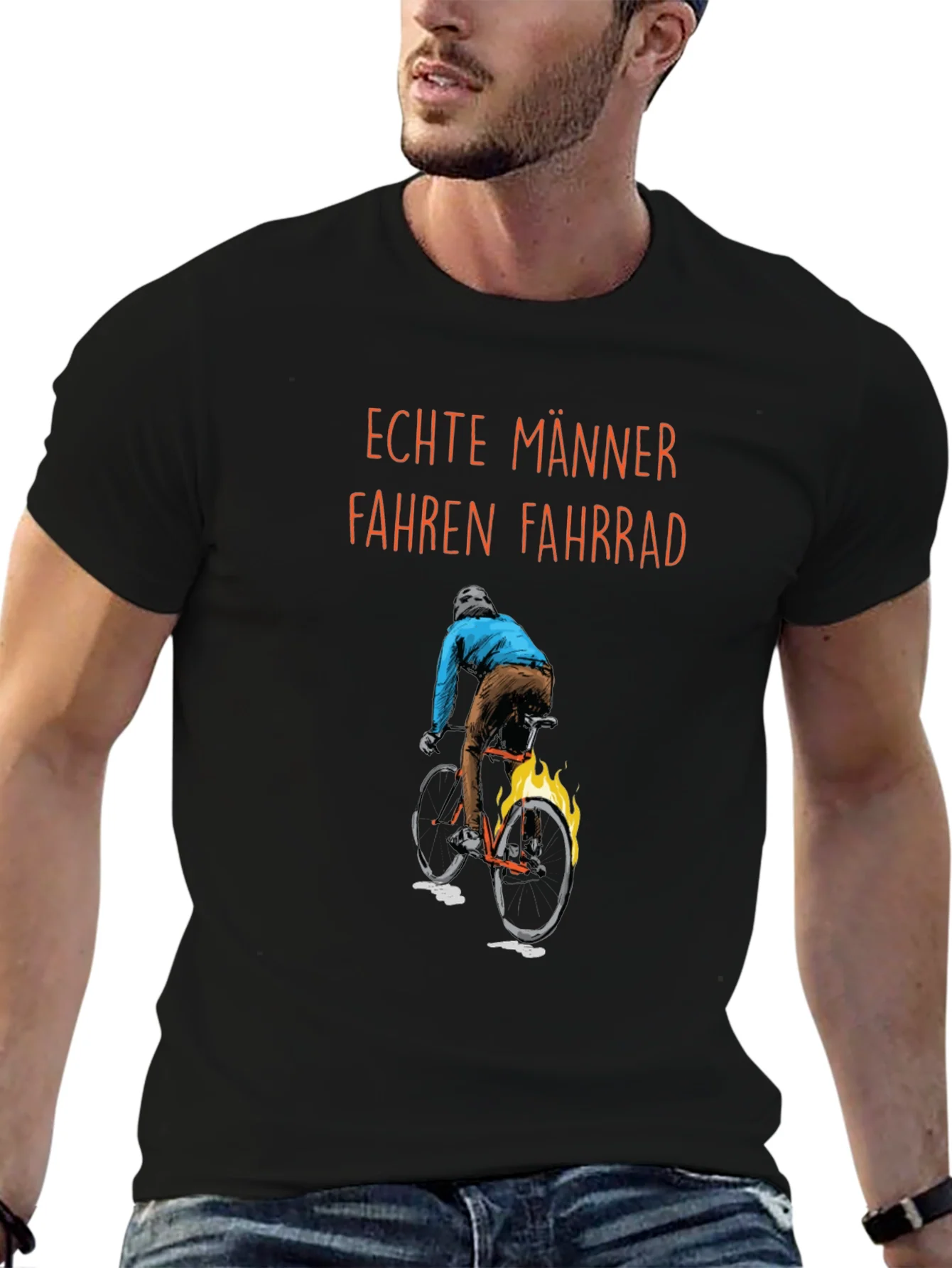 Mens Real Men Ride Bikes Graphic T-Shirt