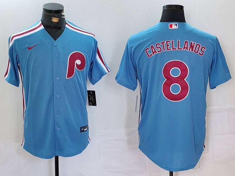 Men's Philadelphia Phillies Nick Castellanos Light Blue Alternate Limited Jersey