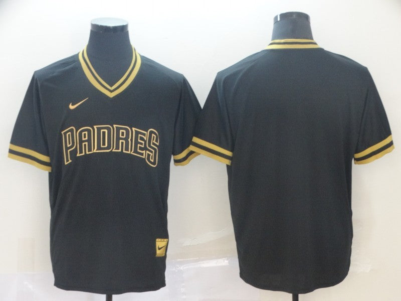 Men's San Diego Padres Black Cooperstown Collection Blank Jersey1