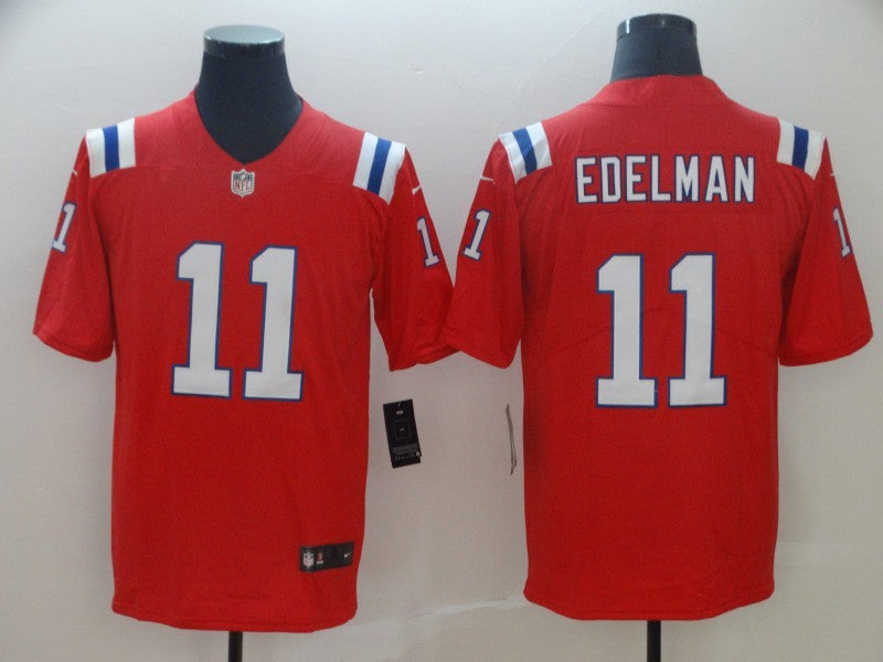 Men's New England Patriots Julian Edelman Red Game Jersey