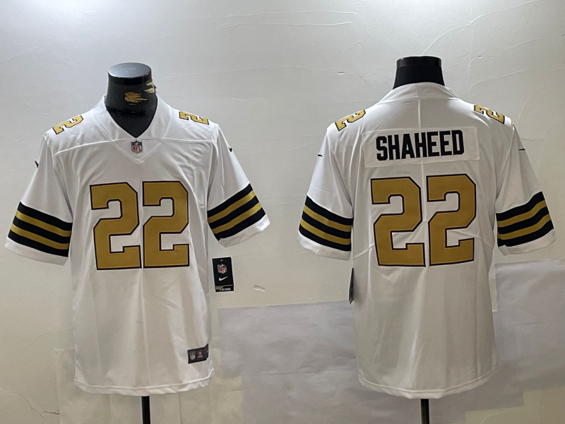 Men's New Orleans Saints Rashid Shaheed White Player Game Jersey