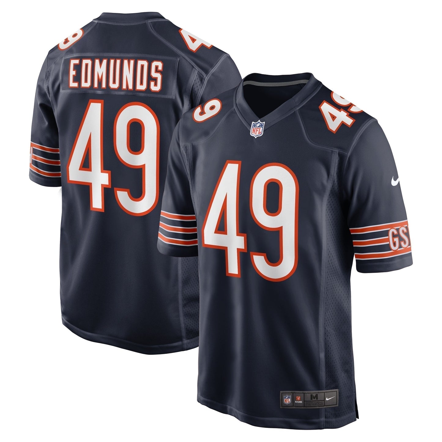 Tremaine Edmunds Chicago Bears  Game   Jersey - Navy