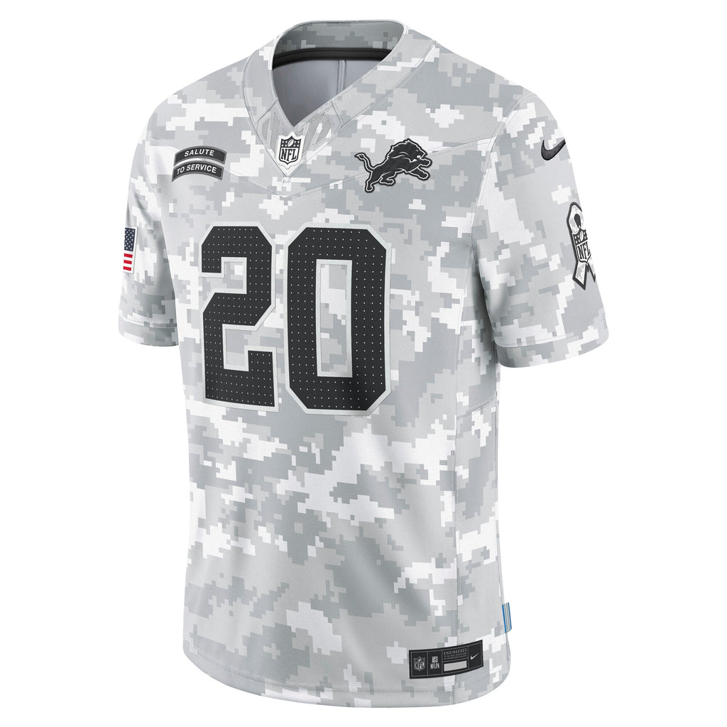 Barry Sanders Detroit Lions  2024 Salute to Service Retired   Limited Jersey - Arctic Camo