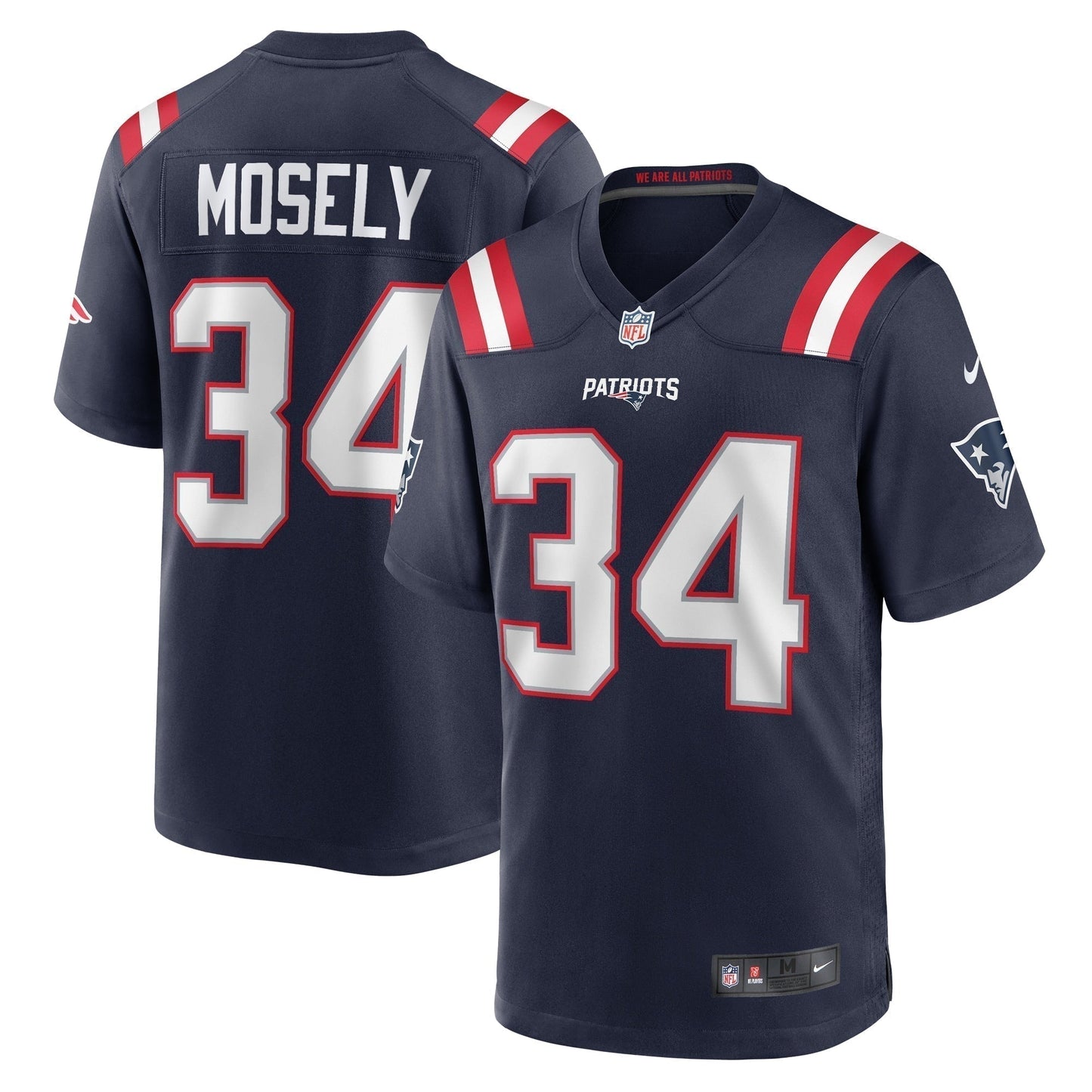 Quandre Mosely New England Patriots  Home Game   Jersey - Navy