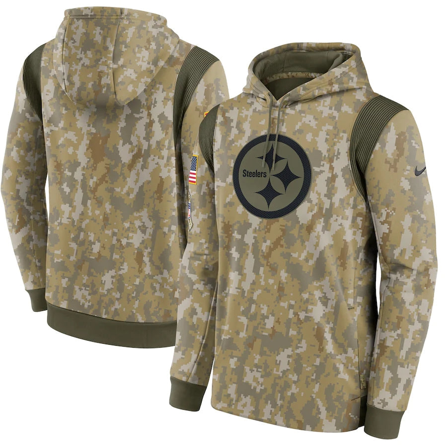 Men's Pittsburgh Steelers 2021 Salute to Service Hoodie Camouflage