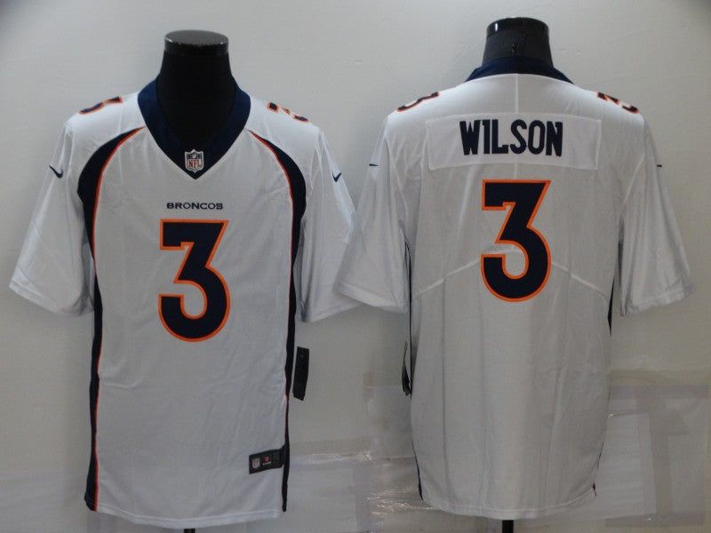 Men's Denver Broncos Russell Wilson White Game Jersey