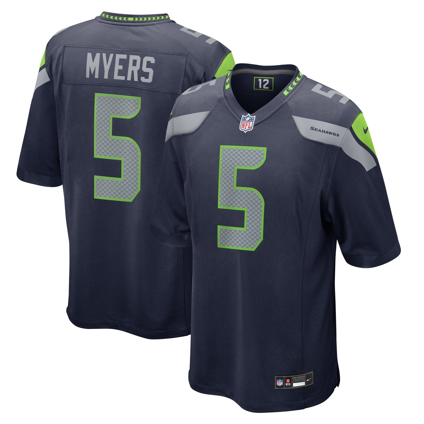 Jason Myers Seattle Seahawks  Game Jersey - College Navy