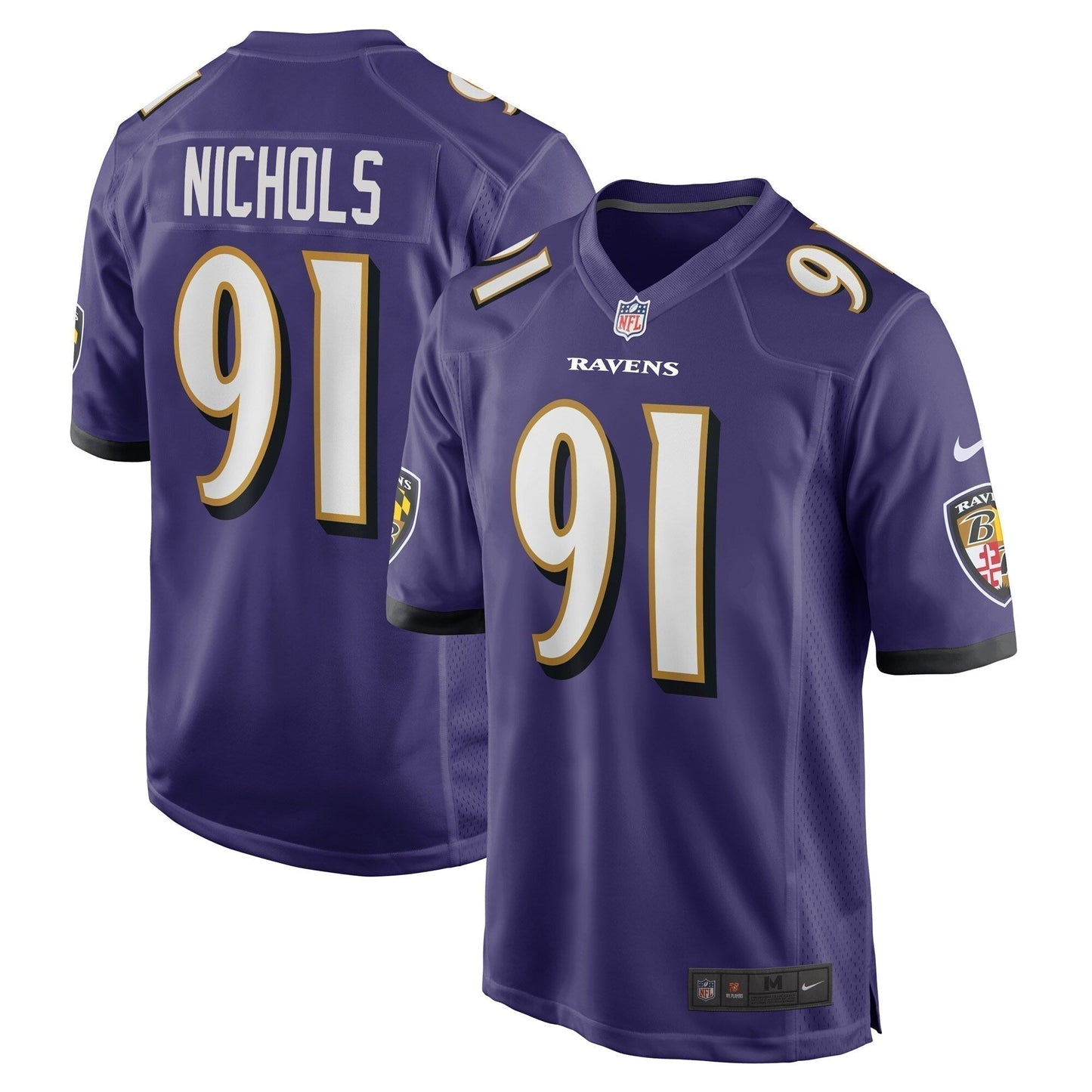 Rayshad Nichols Baltimore Ravens  Game   Jersey - Purple