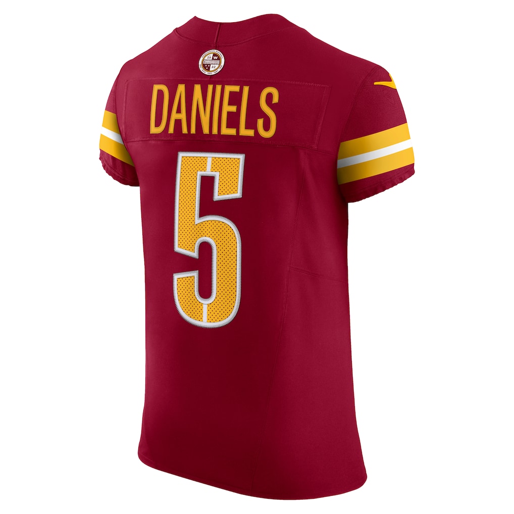 W.Commanders #5 Jayden Daniels Burgundy Team Vapor F.U.S.E. Elite Jersey
