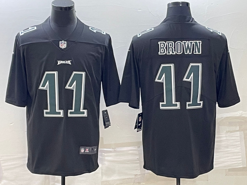 Men's Philadelphia Eagles A.J. Brown Black Fashion Game Jersey