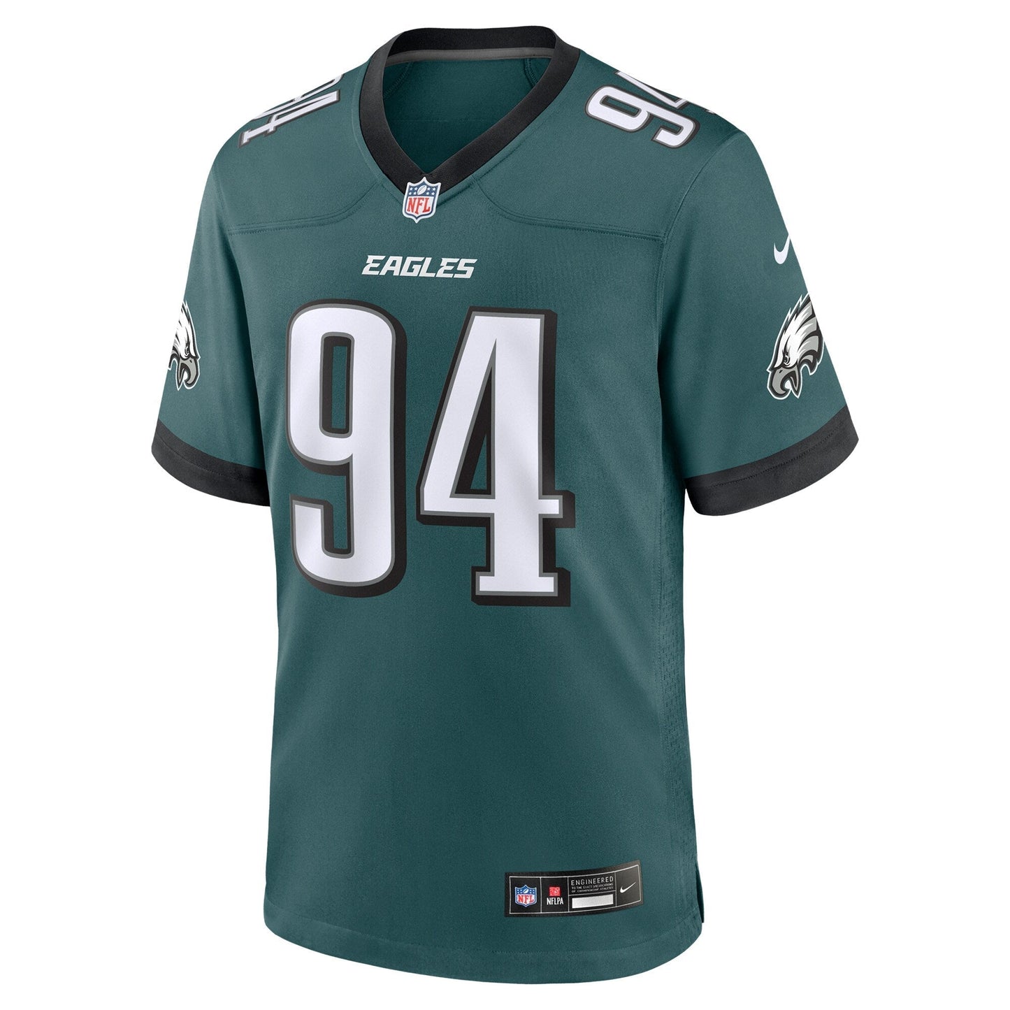 Byron Young Philadelphia Eagles  Team Game Jersey - Midnight Green