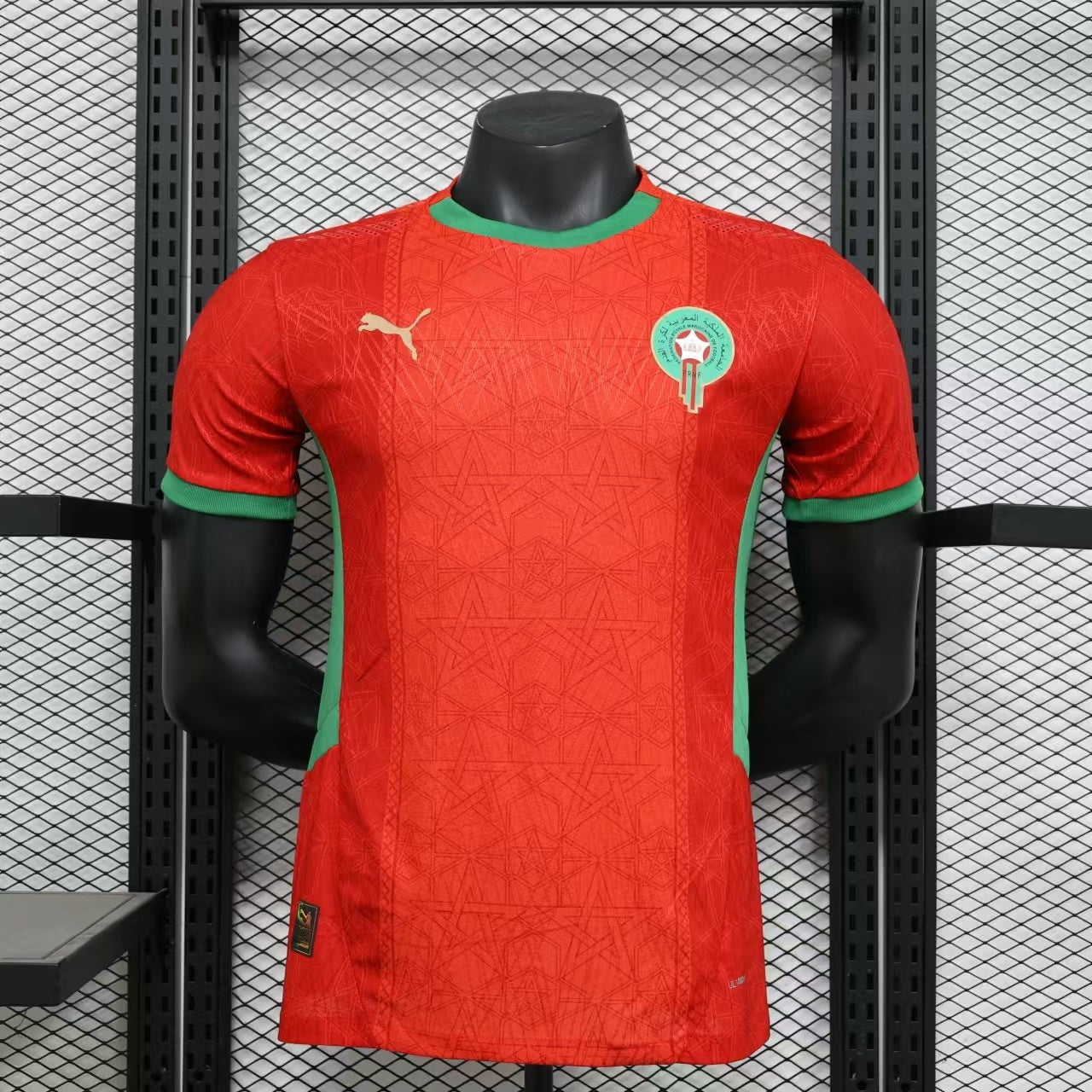 2026 Perforated Morocco Home Red Player Edition Jersey