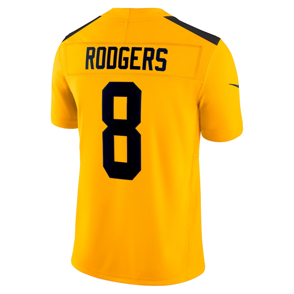 P.Steelers #8 Aaron Rodgers Gold Alternate Vapor F.U.S.E. Limited Jersey