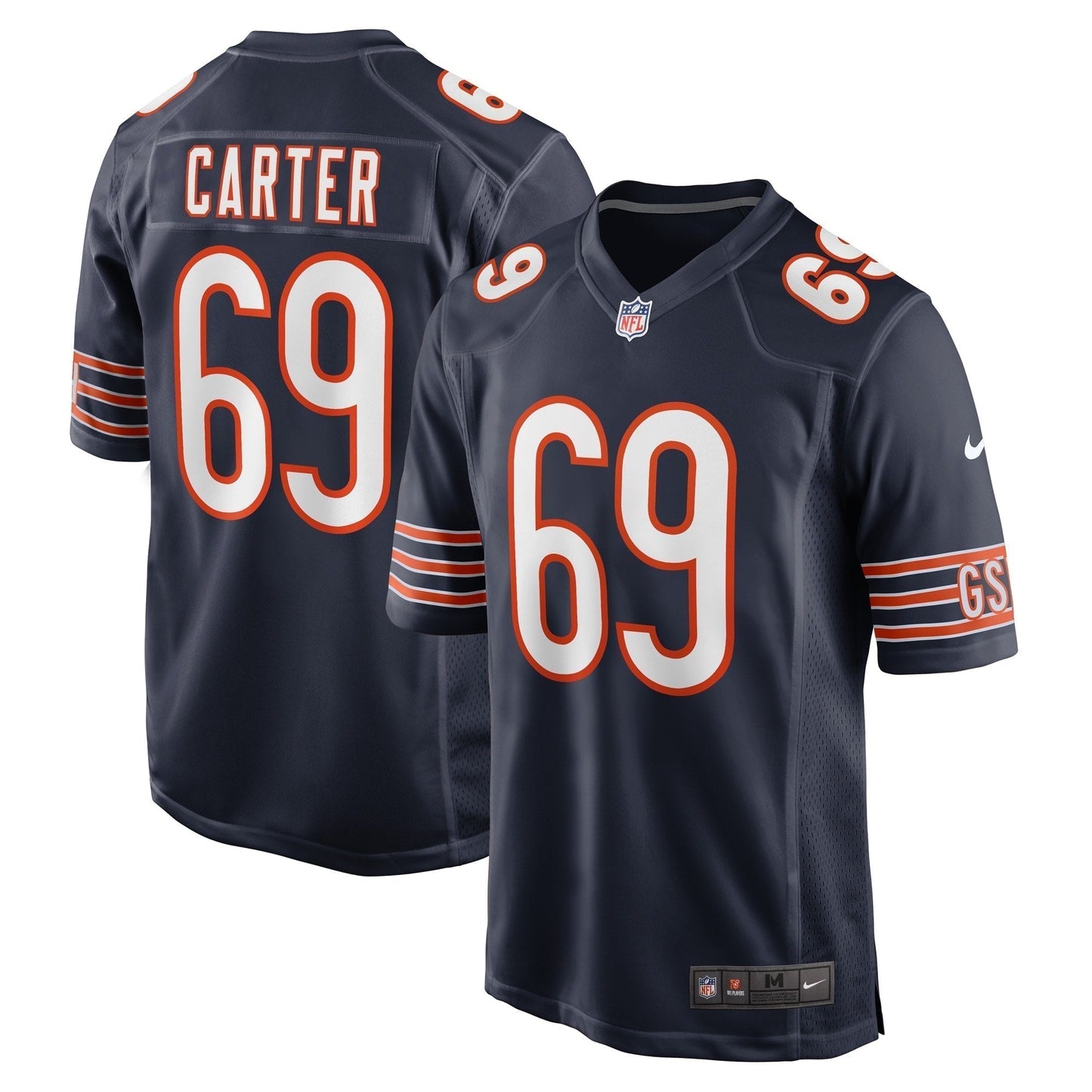 Ja'Tyre Carter Chicago Bears  Game   Jersey - Navy