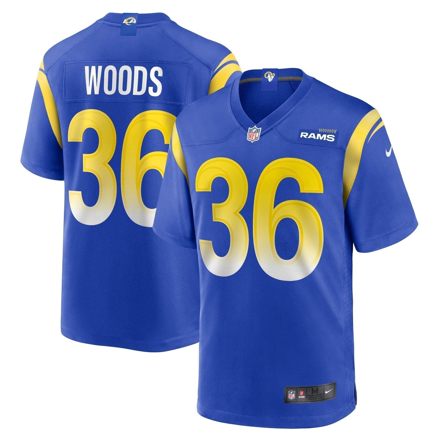 Charles Woods Los Angeles Rams  Game Jersey -  Royal