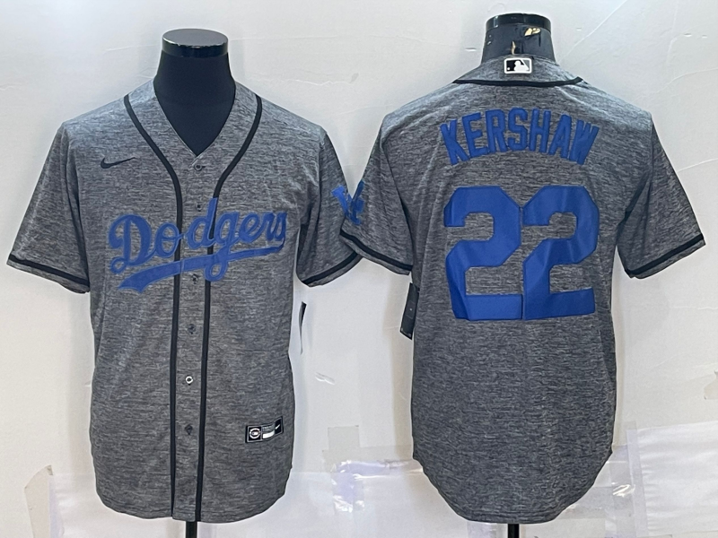 Men's Los Angeles Dodgers Clayton Kershaw  Gray Alternate Replica Player Name Jersey
