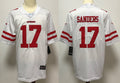 Men's San Francisco 49ers Emmanuel Sanders White Game Jersey