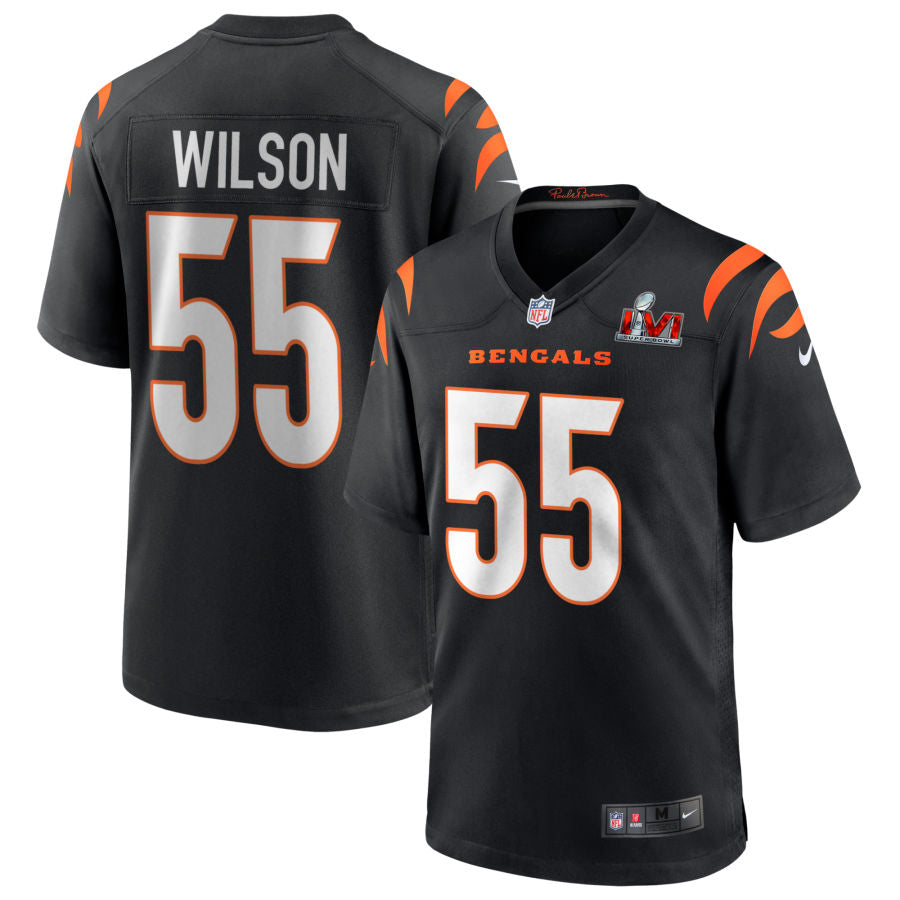 Logan Wilson Cincinnati Bengals  Super Bowl LVI Game Jersey - Black