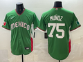 Men's Mexico Baseball Sergio Munoz #75 Green 2026 World Baseball Classic Stadium Jersey