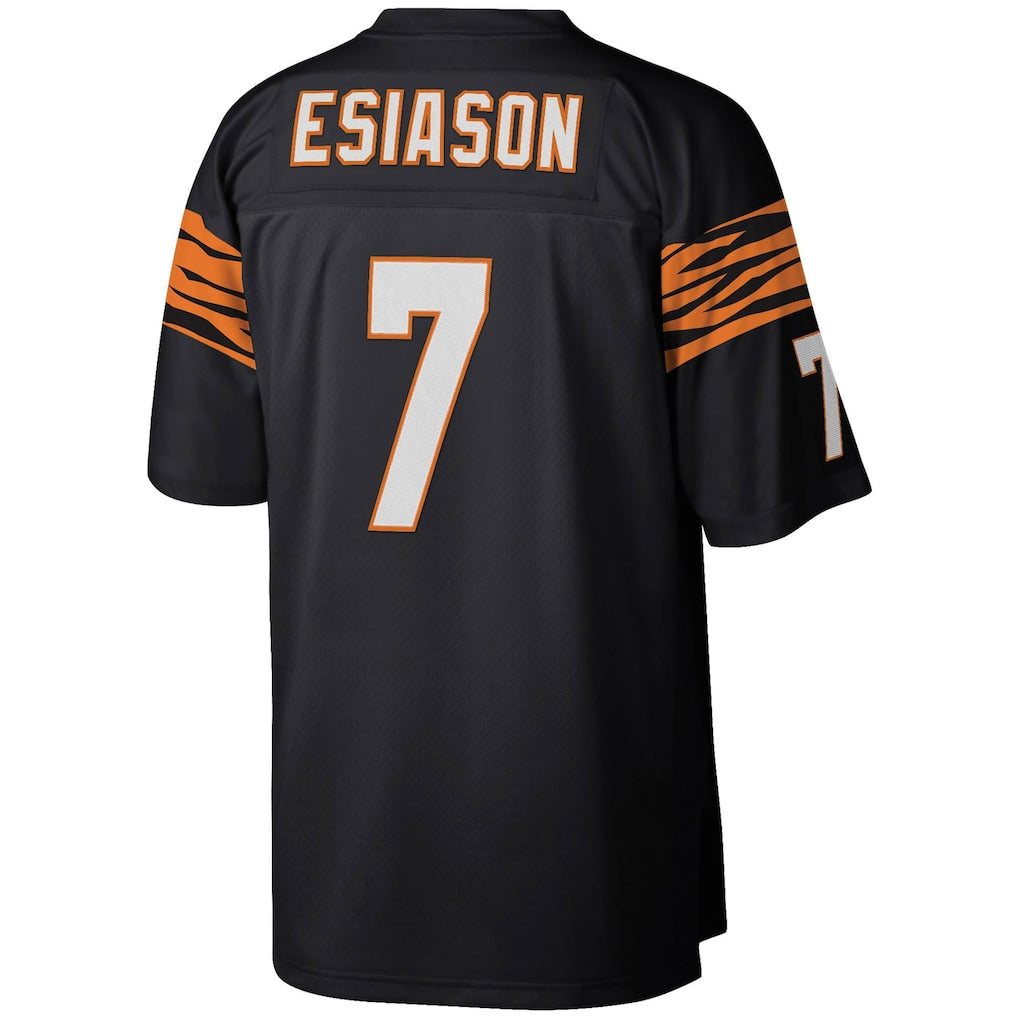 C.Bengals #7 Boomer Esiason  Black Legacy Replica Jersey