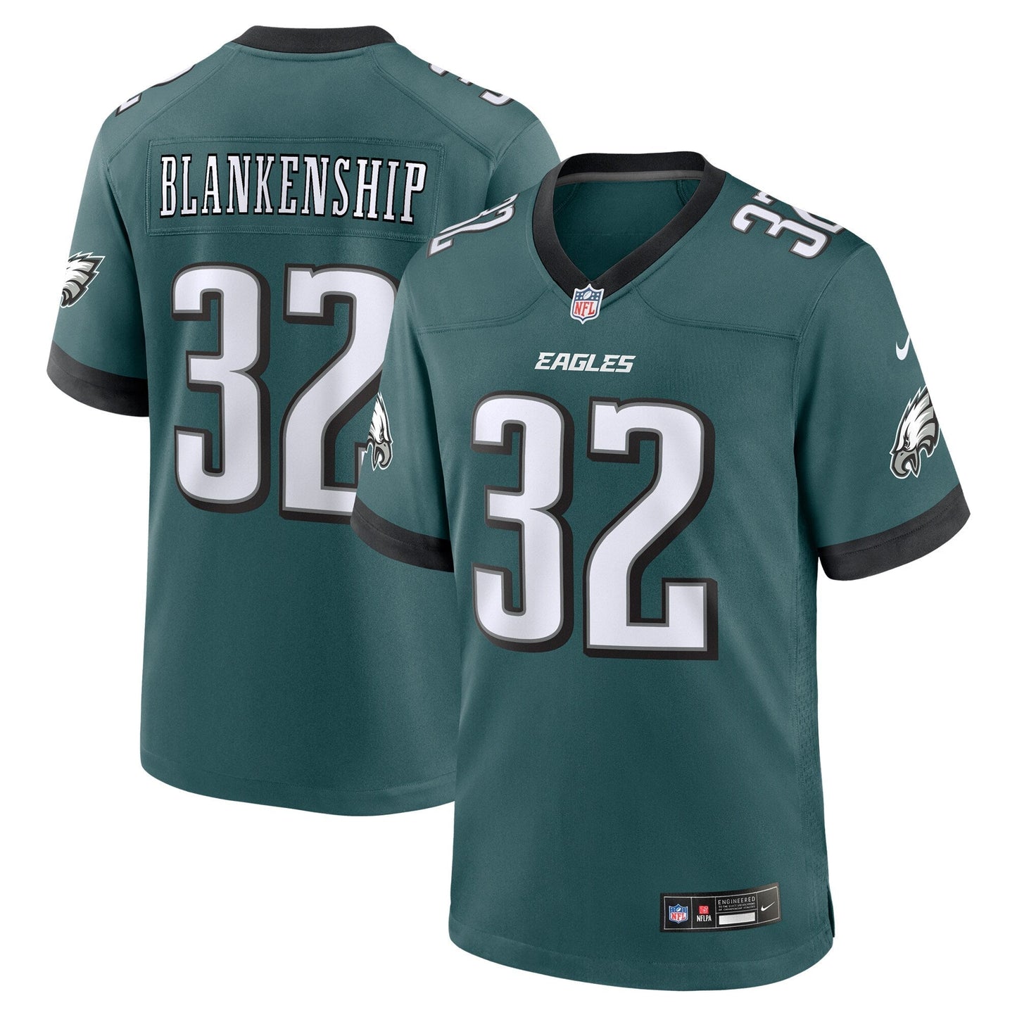 Reed Blankenship Philadelphia Eagles  Team Game Jersey - Midnight Green