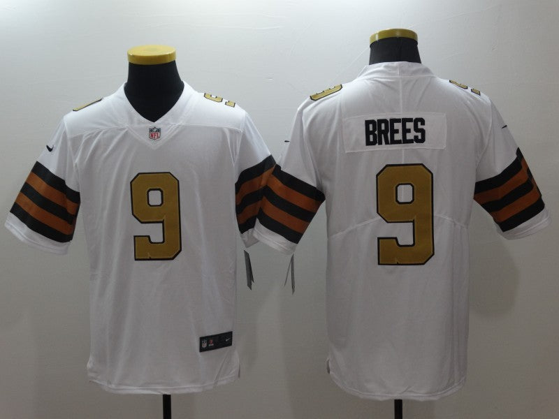 Men's New Orleans Saints Drew Brees White Game Player Jersey