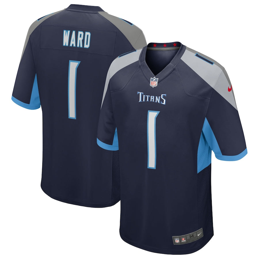 Tennessee Titans Cameron Ward  Navy 2025 NFL Draft First Round Pick Alternate Game Jersey