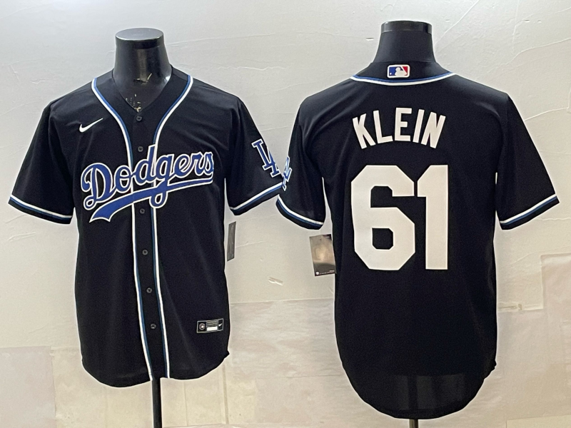 Men's Los Angeles Dodgers Clay Klein Black Replica Jersey