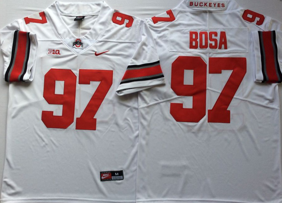 Men's Ohio State Buckeyes Joey Bosa White Player Game Jersey