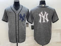 Men's New York Yankees1 Gray Alternate Player Jersey