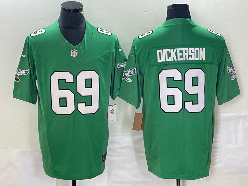 Men's Philadelphia Eagles Landon Dickerson Kelly Green Alternate Game Jersey