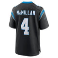 C.Panthers #4 Tetairoa McMillan Black 2025  Draft First Round Pick Game Jersey