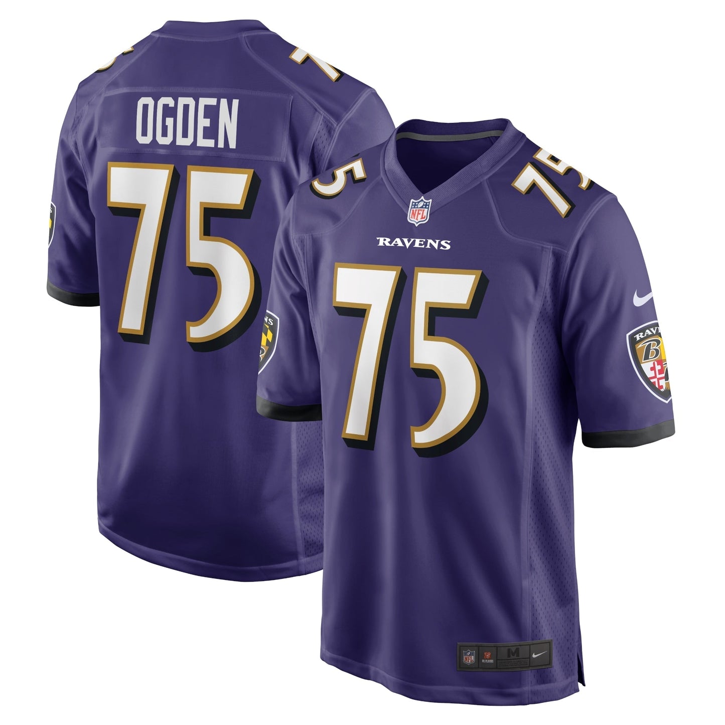 Jonathan Ogden Baltimore Ravens  Retired   Game Jersey - Purple
