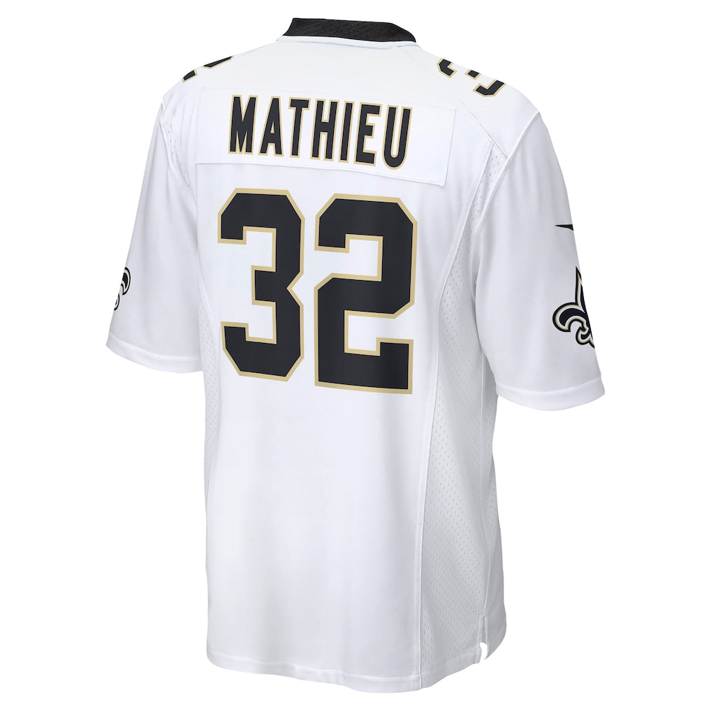 NO.Saints #32 Tyrann Mathieu White Game Jersey