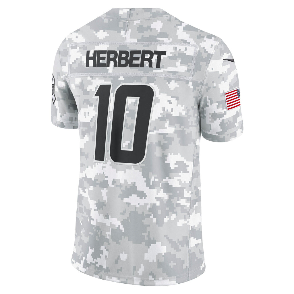 Justin Herbert Los Angeles Chargers  2024 Salute to Service Limited Jersey - Arctic Camo