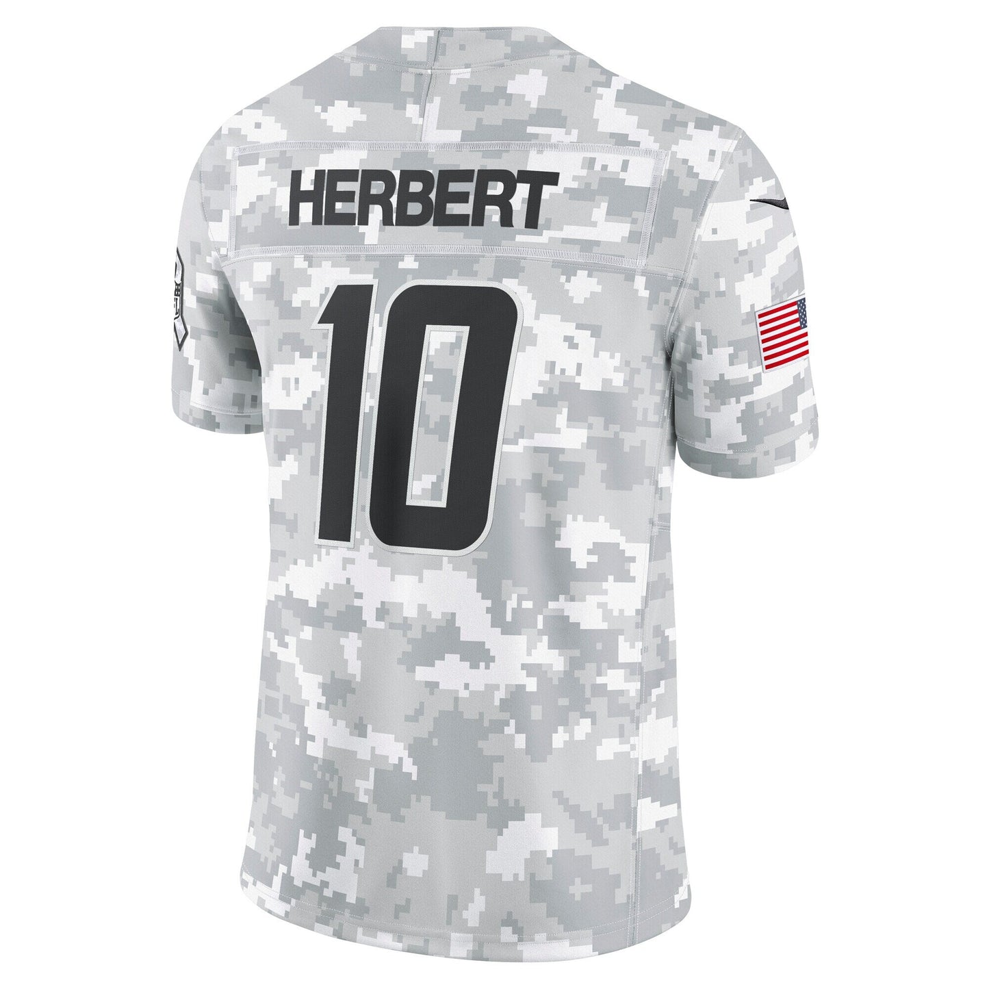 Justin Herbert Los Angeles Chargers  2024 Salute to Service Limited Jersey - Arctic Camo