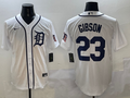 Men's Detroit Tigers Kirk Gibson White Home Replica Player Jersey