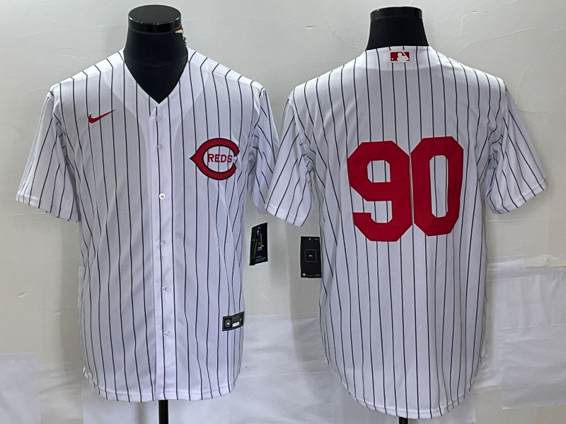 Men's Cincinnati Reds #90 White 2022  at Field of Dreams Game Authentic Player Jersey